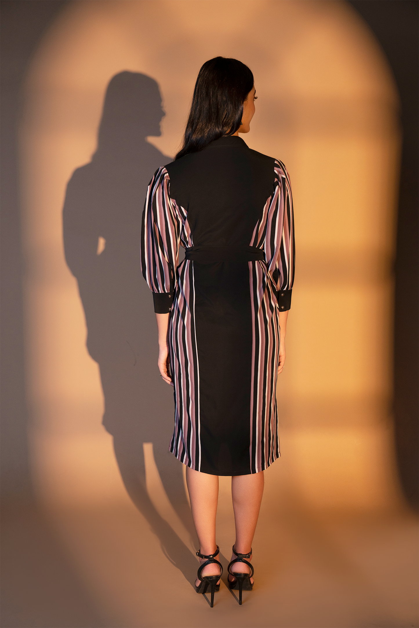 Stripe’D Midi dress