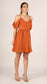 Orange Plunge Summer Dress